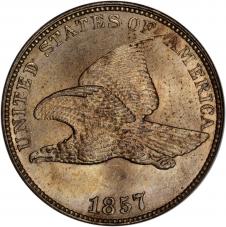 $0.01 1857 Flying Eagle Cent 1c - NGC MS64 