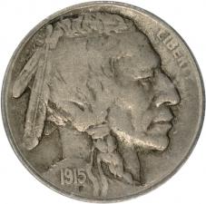 $0.05 1915-S Buffalo 5c Nickel - ICG F15