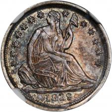 $0.05 / H10c 1839-O Seated Liberty Half Dime - NGC MS64