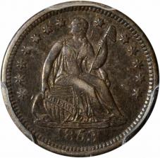 $0.05 / H10c 1853-O NA N/A No Arrows Seated Liberty Half Dime - PCGS XF45