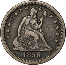 $0.25 1856-S Seated Quarter 25c - VF