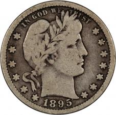 $0.25 1895-S Barber Quarter 25c - VG / F