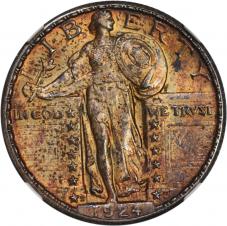 $0.25 1924-D Standing Liberty Quarter 25c - NGC MS64