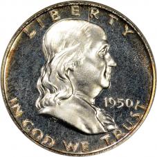 $0.50 Proof 1950 Franklin Half Dollar 50c - NGC Cameo PF64 PQ