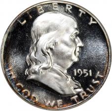 $0.50 Proof 1951 Franklin Half Dollar 50c - NGC Cameo PF64 PQ
