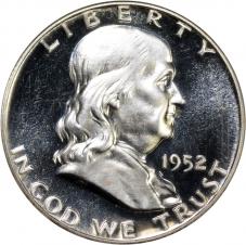 $0.50 Proof 1952 Franklin Half Dollar 50c - NGC Cameo PF64