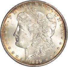 $1.00 1889-S Morgan Silver Dollar $1 - PCGS MS63 PQ