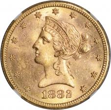 $10.00 1882-S Gold $10 Ten Dollar Liberty - NGC MS63