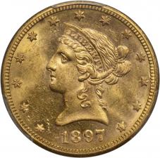 $10.00 1897-O Gold $10 Ten Dollar Liberty - NGC MS62