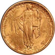 Commem $2.50 Gold 1926 Sesquicentennial Commemorative Quarter Eagle - Choice BU