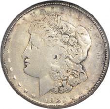 Error $1.00 1921-S Morgan Dollar Grease Filled Dies - ANACS AU50 PQ